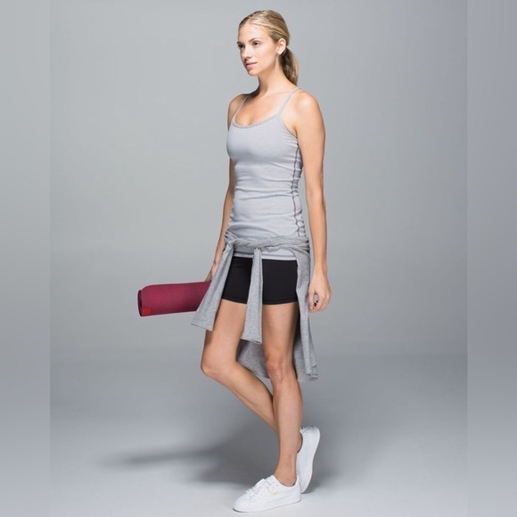 Lululemon Power Y Tank *Luon, Tonka Stripe Heathered Slate White, Size 8 - Picture 2 of 10